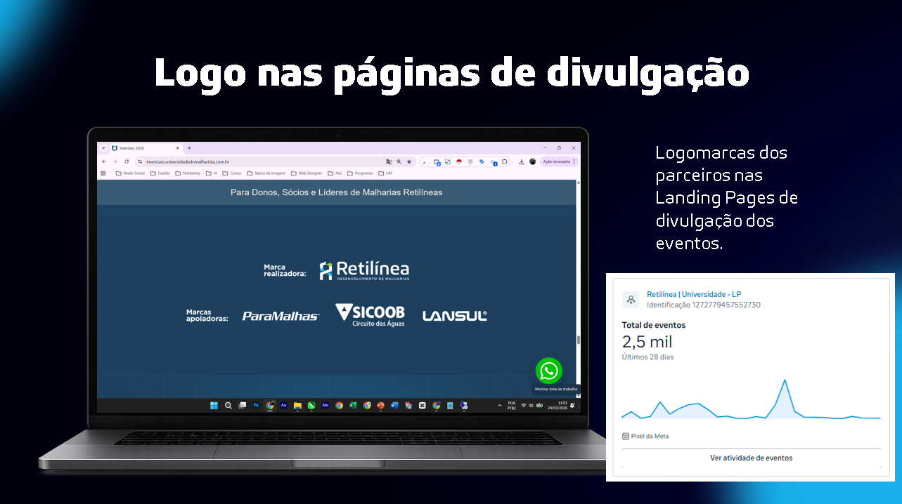 Logo nas páginas de divulgação